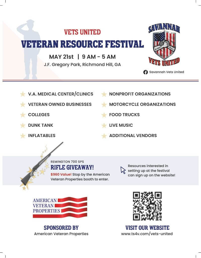 THE AMERICAN VETERAN PROPERTIES’ VETS UNITED FESTIVAL IS MAY 21 IN RICHMOND HILL